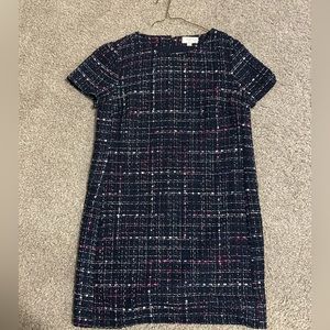 Loft NWT tweed dress in navy, size 8 petite